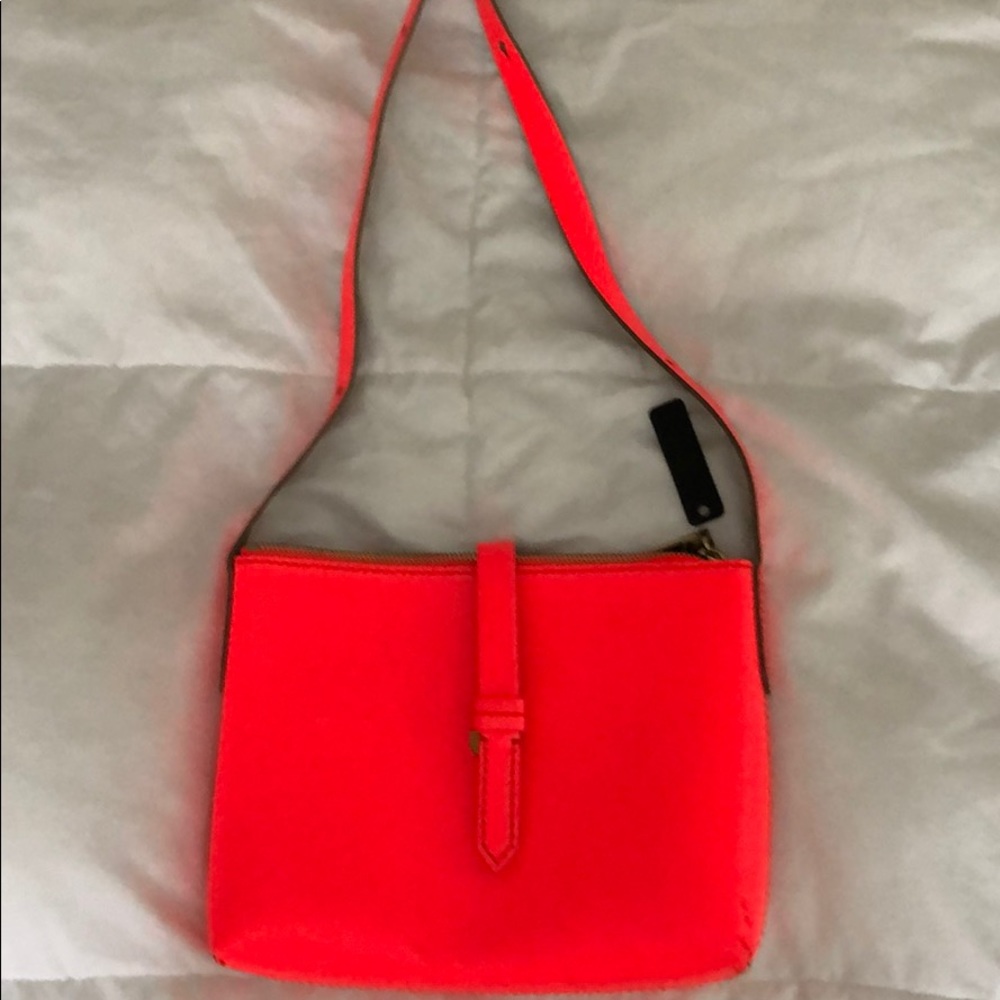 J crew neon leather shoulder bag